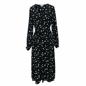 LOFT Polka Dot Long Sleeve Dress